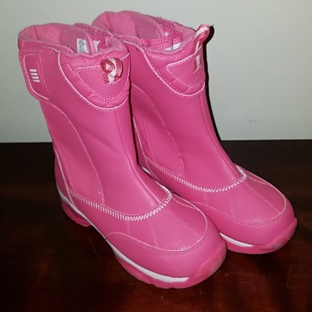 Lands' End Girl's Pink Snow Flurry Boots(KB1)